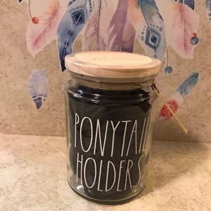 New Rae Dunn PONYTAIL HOLDERS Jar